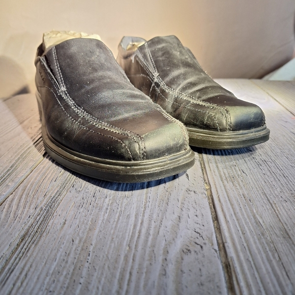 ECCO Men's Leather Black Light Casual Shoes Size EU 43/ US 9-9.5 - Picture 4 of 12